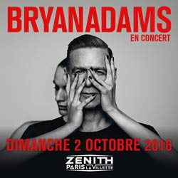 Bryan Adams au Zénith de Paris en octobre 2016 4