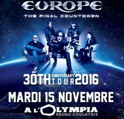 Europe en concert à l’Olympia le 15 novembre 2016 8