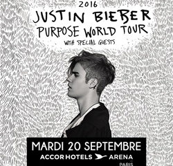 Justin Bieber en concert le 20 septembre 2016 à Paris 11