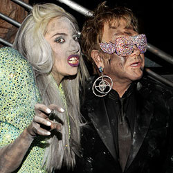 Lady Gaga Elton John Grammy 2010 28