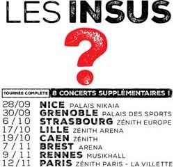 8 concerts supplémentaires pour les Insus 11