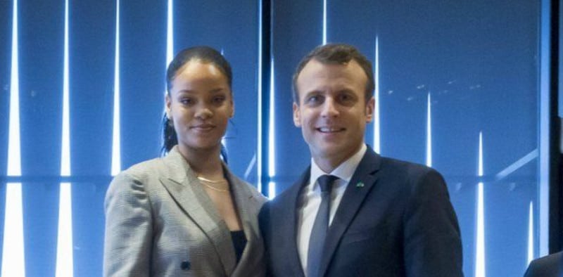 Rencontre Emmanuel Macron et Rihanna