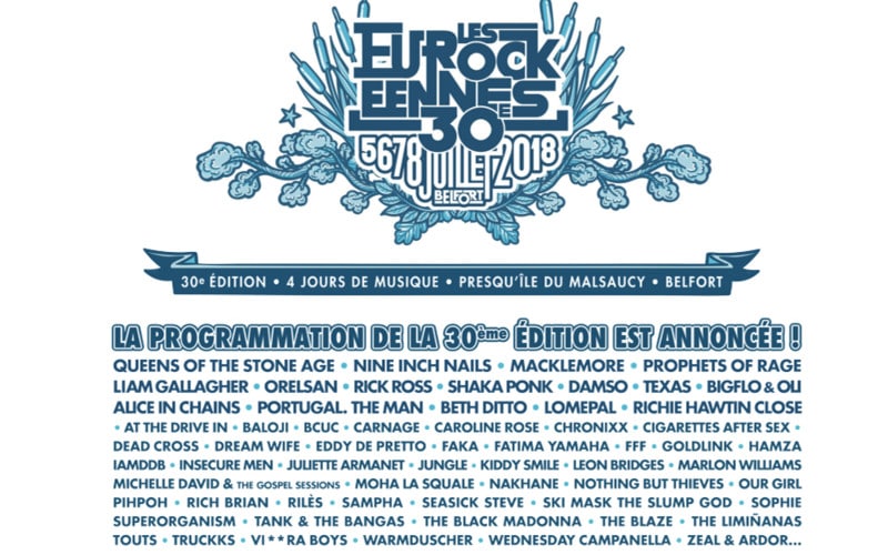 Découvrez la programmation complète de l'édition 2018 des Eurockéennes de Belfort