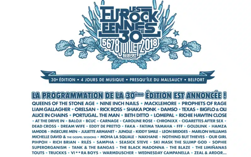 Découvrez la programmation complète de l'édition 2018 des Eurockéennes de Belfort
