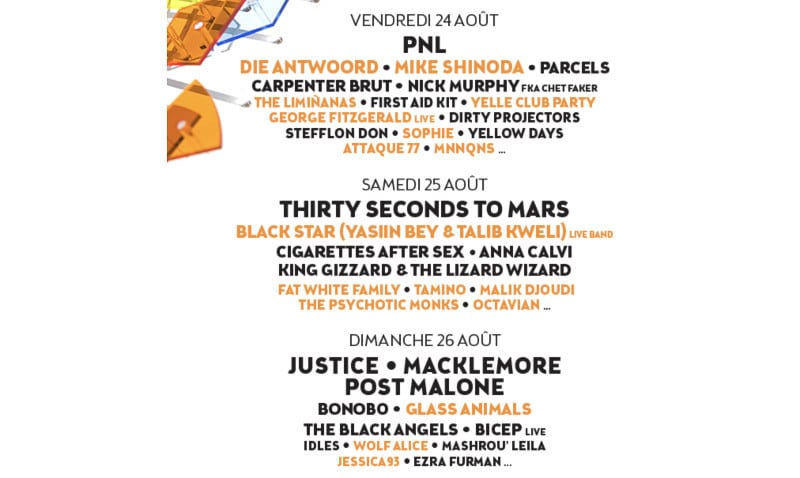 Découvrez le programme du festival Rock en Seine