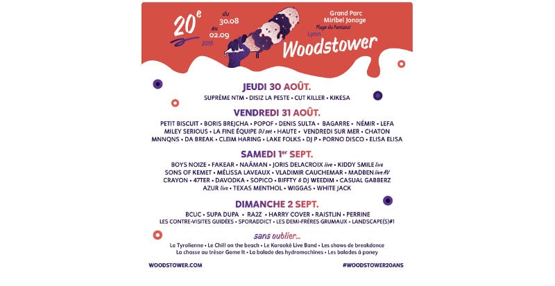 Découvrez le programme complet du festival Woodstower