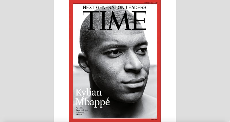 Véritable consécration pour Kylian Mbappé qui s'offre la Une du prestigieux magazine américain Time