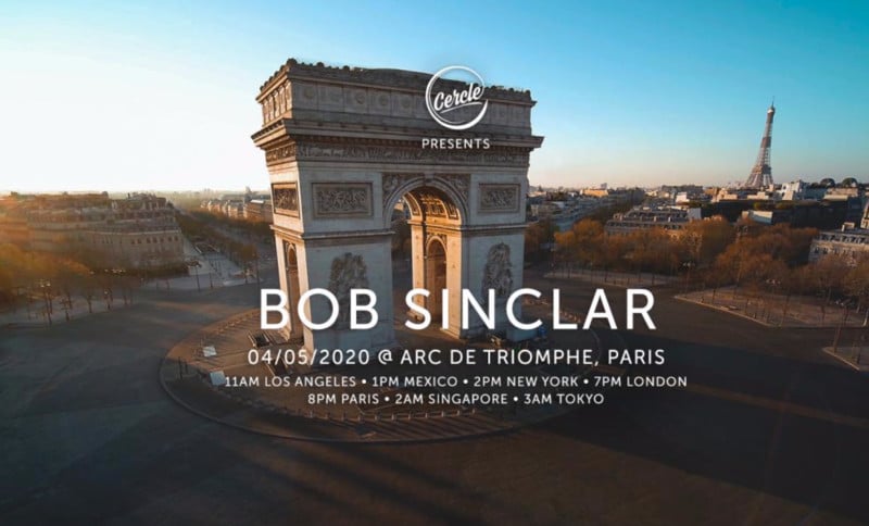Bob Sinclar en concert sur l'Arc de Triomphe
