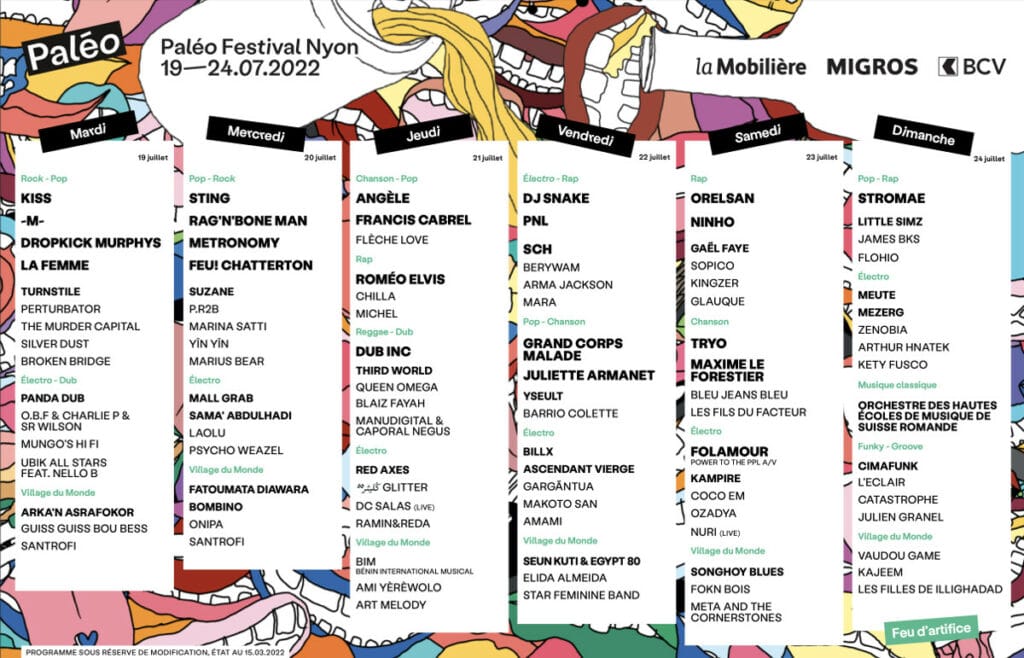 Programme Paléo 2022 4