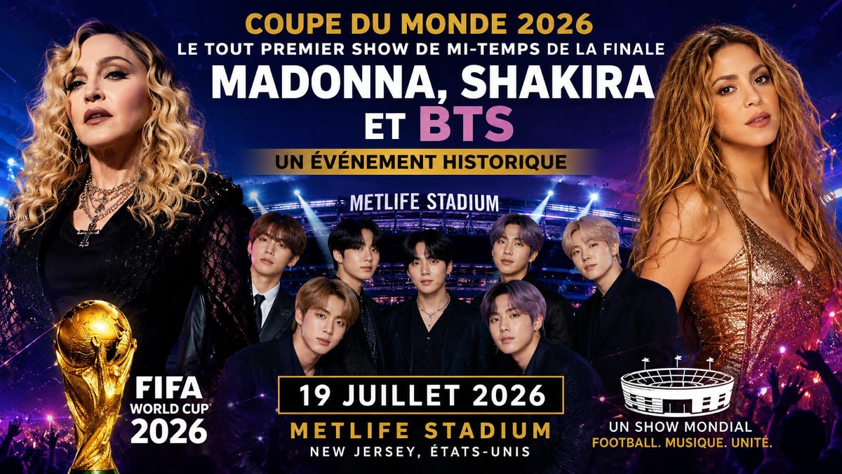 Madonna, Shakira et BTS à la Coupe du monde 2026
